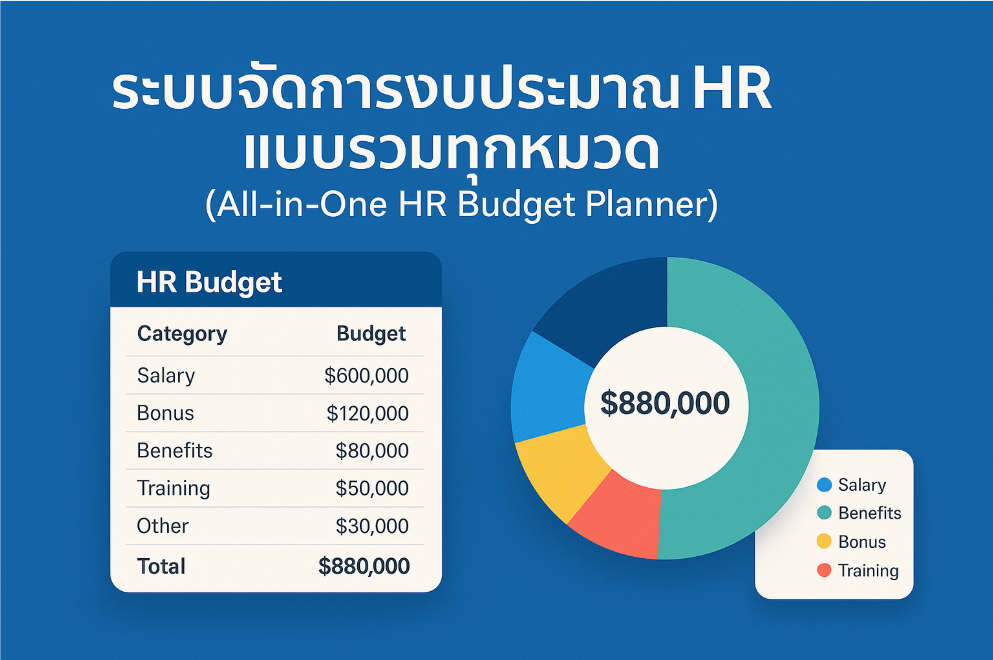 ระบบจัดการงบประมาณ HR แบบรวมทุกหมวด (All-in-One HR Budget Planner)