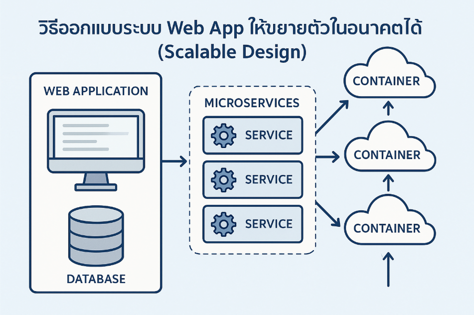 วิธีออกแบบระบบ Web App ให้ขยายตัวในอนาคตได้ (Scalable Design)