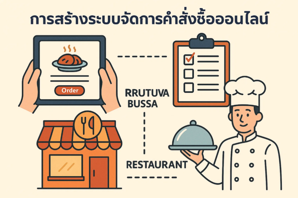 การสร้างระบบจัดการคำสั่งซื้อออนไลน์สำหรับธุรกิจร้านอาหาร